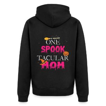 Une maman taculaire hantée Spooky Pumpkin Halloween - Veste à capuche bio Premium Unisexe - noir - Dos - Nico (187cm)