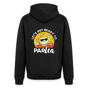 Tea Drinker Tea Lover Gift Tea - Unisex Premium Organic Zip Hoodie - black - Back - Nico (187cm)