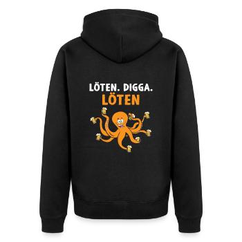 Soudure Digga Soudure Bière Buveur Bière Kraken - Veste à capuche bio Premium Unisexe - noir - Dos - Nico (187cm)
