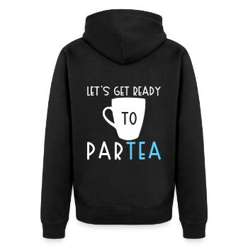Tea Drinker Tea Lover Gift Tea - Unisex Premium Organic Zip Hoodie - black - Back - Nico (187cm)