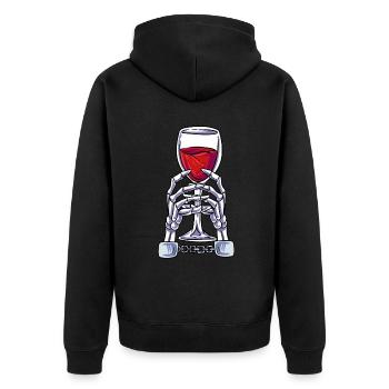 Squelette de vin - Veste à capuche bio Premium Unisexe - noir - Dos - Nico (187cm)