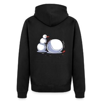 Bonhomme de neige - Veste à capuche bio Premium Unisexe - noir - Dos - Nico (187cm)