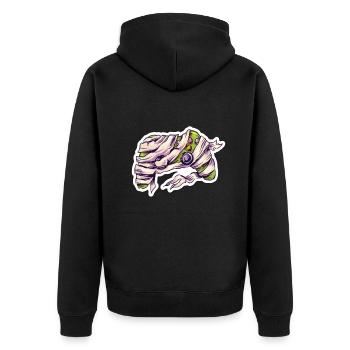 Mummy Joystick Controller Gamer - Unisex Premium Organic Zip Hoodie - black - Back - Nico (187cm)