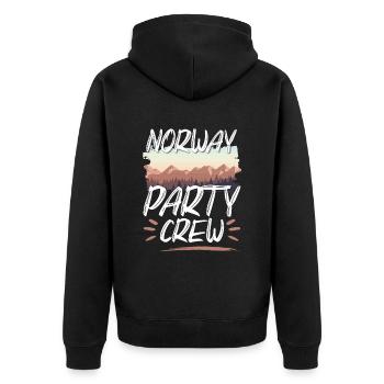 Équipage de la fête de Norvège - Veste à capuche bio Premium Unisexe - noir - Dos - Nico (187cm)