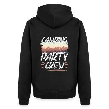 Équipe de fête de camping - Veste à capuche bio Premium Unisexe - noir - Dos - Nico (187cm)
