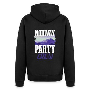 Équipage de la fête de Norvège - Veste à capuche bio Premium Unisexe - noir - Dos - Nico (187cm)
