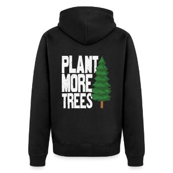 Planter plus d’arbres Protection des arbres - Veste à capuche bio Premium Unisexe - noir - Dos - Nico (187cm)