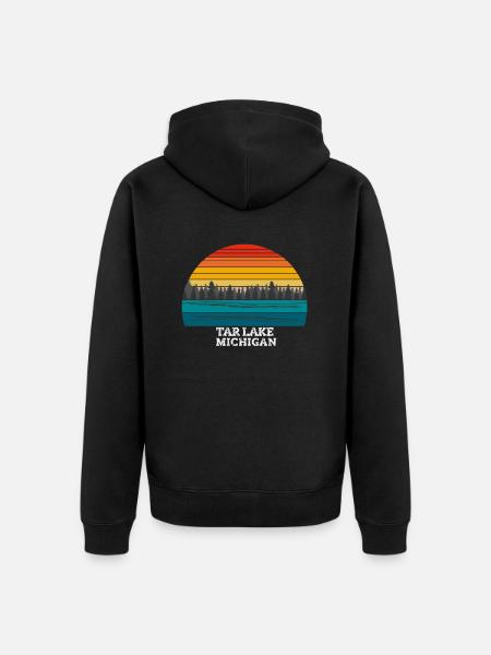 Tar Lake Michigan - Unisex Premium Bio Zip Hoodie - Schwarz