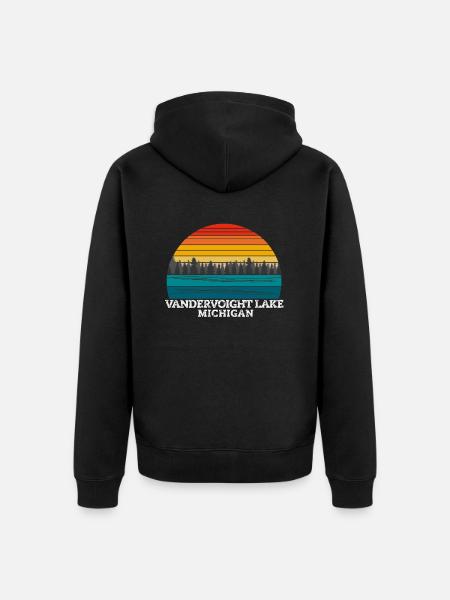 Vandervoight Lake Michigan - Unisex Premium Organic Zip Hoodie - black