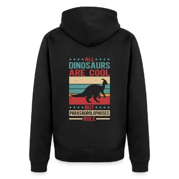 Parasaurolophus Dinosaure Dinos Cadeau - Veste à capuche bio Premium Unisexe - noir - Dos - Nico (187cm)