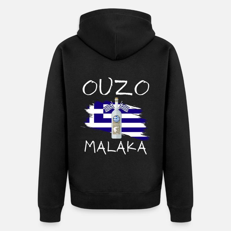 Ouzo Malaka - Veste à capuche bio Premium Unisexe - noir
