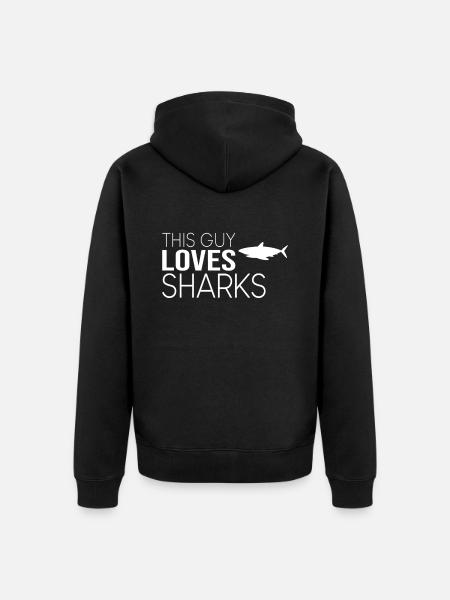 Typ Hai Spruch - Unisex Premium Bio Zip Hoodie - Schwarz