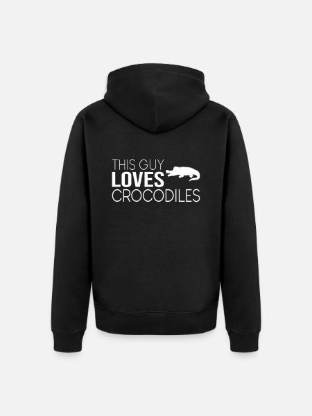 Typ Krokodil Spruch - Unisex Premium Bio Zip Hoodie - Schwarz