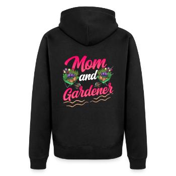 Mère et jardinier Horticulture Garden Mama - Veste à capuche bio Premium Unisexe - noir - Dos - Nico (187cm)
