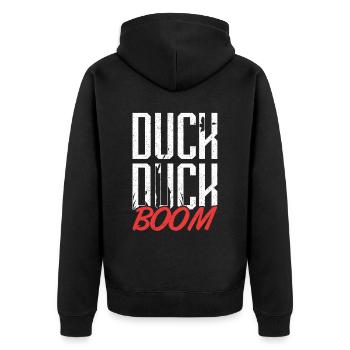 I love more Duck Hunting being a Dad Duck Hunt - Unisex Premium Organic Zip Hoodie - black - Back - Nico (187cm)