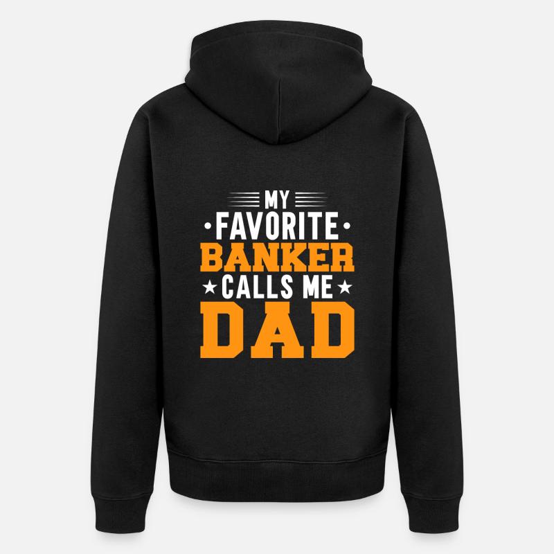 Banquier Banque Argent Banquier - Veste à capuche bio Premium Unisexe - noir