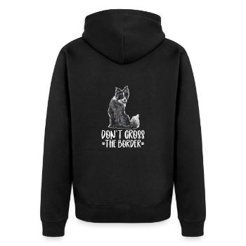 Border Collie Chien Chien Troupeau Chien Cadeau - Veste à capuche bio Premium Unisexe - noir - Dos - Nico (187cm)