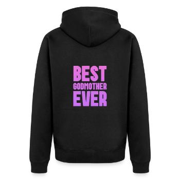 Patin - Unisex Premium Bio Zip Hoodie - Schwarz - Hinten - Nico (187cm)