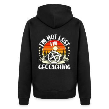 Géocaching Geocacher Geocache - Veste à capuche bio Premium Unisexe - noir - Dos - Nico (187cm)