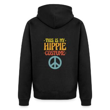 Hippie Peace Flower Power Amour Paix Cadeau - Veste à capuche bio Premium Unisexe - noir - Dos - Nico (187cm)