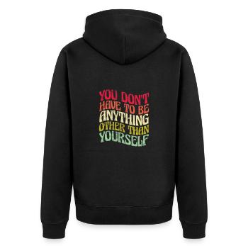 Hippie - Veste à capuche bio Premium Unisexe - noir - Dos - Nico (187cm)