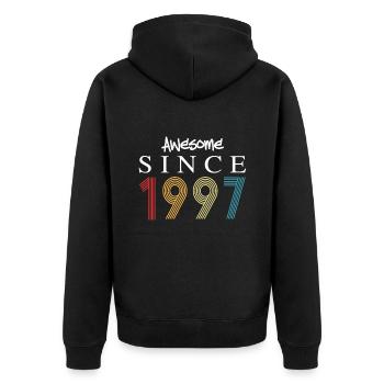 Génial depuis 1997 Anniversaire 1997 Millésime 1997 - Veste à capuche bio Premium Unisexe - noir - Dos - Nico (187cm)
