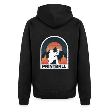 Joueur de Paintball Paintball - Veste à capuche bio Premium Unisexe - noir - Dos - Nico (187cm)