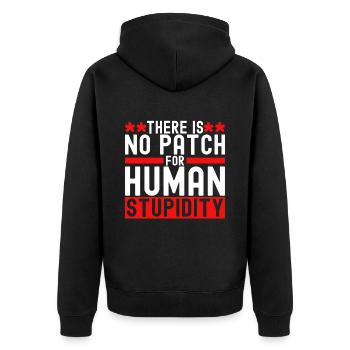 Programmer Cyber Security - Unisex Premium Organic Zip Hoodie - black - Back - Nico (187cm)