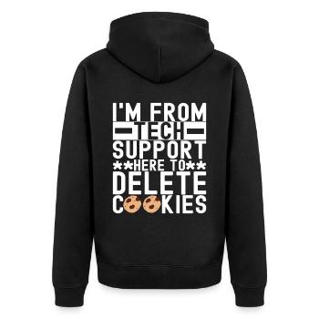 Programmer Cyber Security - Unisex Premium Organic Zip Hoodie - black - Back - Nico (187cm)
