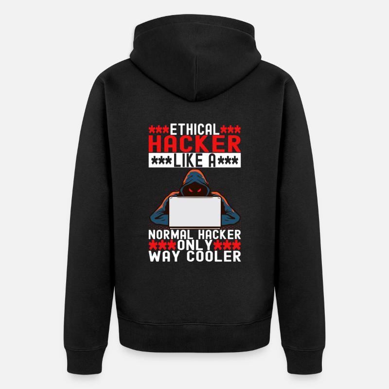 Programmierer Cyber Security - Unisex Premium Bio Zip Hoodie - Schwarz