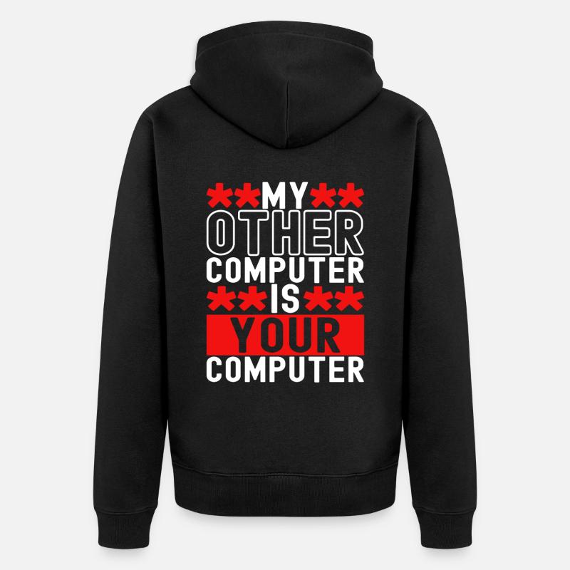 Programmierer Cyber Security - Unisex Premium Bio Zip Hoodie - Schwarz