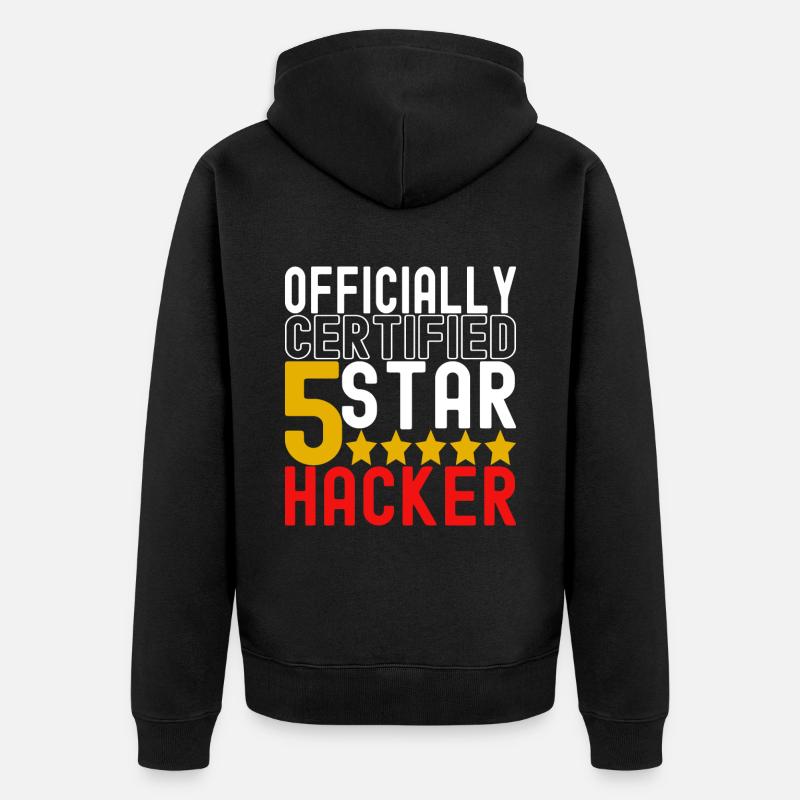 Programmierer Cyber Security - Unisex Premium Bio Zip Hoodie - Schwarz
