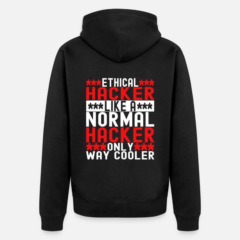 Programmeur Cybersécurité - Veste à capuche bio Premium Unisexe - noir