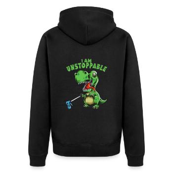 Je suis imparable Dino Fan T Rex Kids Dinosaur - Veste à capuche bio Premium Unisexe - noir - Dos - Nico (187cm)