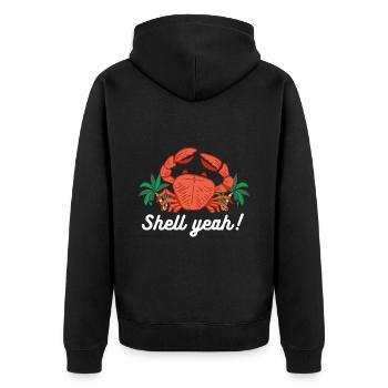 Crabe Tshirt Crabe Crevettes Scorpion Homard - Veste à capuche bio Premium Unisexe - noir - Dos - Nico (187cm)