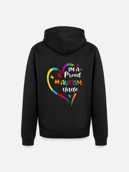 Autisme - Veste à capuche bio Premium Unisexe - noir