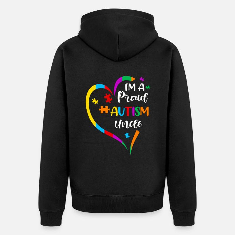 Autisme - Veste à capuche bio Premium Unisexe - noir