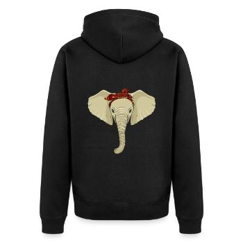 Elephant Tshirt pour Elephant Elephant Kids Zoo - Veste à capuche bio Premium Unisexe - noir - Dos - Nico (187cm)