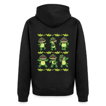 Triceratops Dinosaure Dino Boys Fille - Veste à capuche bio Premium Unisexe - noir - Dos - Nico (187cm)