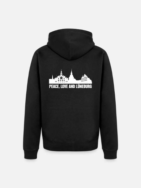 Lüneburg Lüneburger - Unisex Premium Organic Zip Hoodie - black