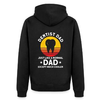 Dentist Dental Gift Medical Student Dentist - Unisex Premium Organic Zip Hoodie - black - Back - Nico (187cm)