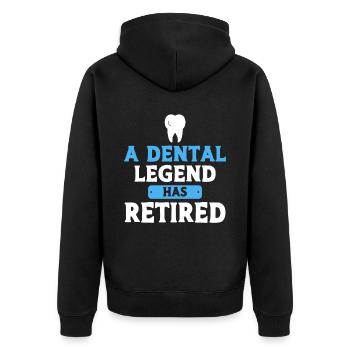 Dentist Dental Gift Medical Student Dentist - Unisex Premium Organic Zip Hoodie - black - Back - Nico (187cm)