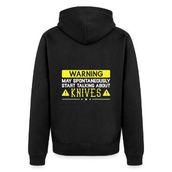 Butcher Gift Butcher Butcher Master Butcher - Unisex Premium Organic Zip Hoodie - black - Back - Nico (187cm)