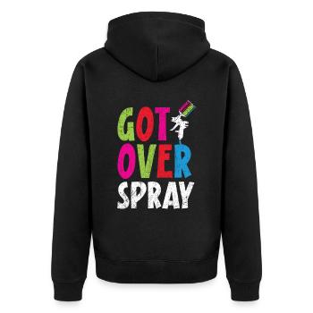 Überwunden Spray Auto Detaillierung Auto Karosserielackierer - Unisex Premium Bio Zip Hoodie - Schwarz - Hinten - Nico (187cm)