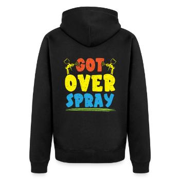 Überwunden Spray Auto Detaillierung Auto Karosserielackierer - Unisex Premium Bio Zip Hoodie - Schwarz - Hinten - Nico (187cm)