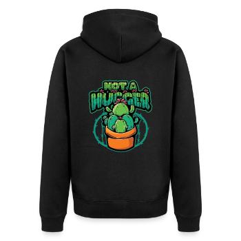 Pas de cactus étreint - Veste à capuche bio Premium Unisexe - noir - Dos - Nico (187cm)