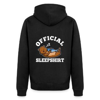 Chemise de nuit officielle Otter - Veste à capuche bio Premium Unisexe - noir - Dos - Nico (187cm)
