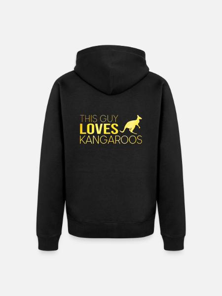 Typ Känguru Spruch - Unisex Premium Bio Zip Hoodie - Schwarz