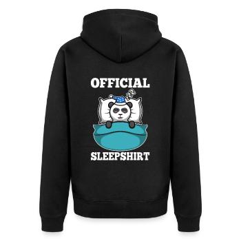 Official sleepshirt Panda - Unisex Premium Organic Zip Hoodie - black - Back - Nico (187cm)