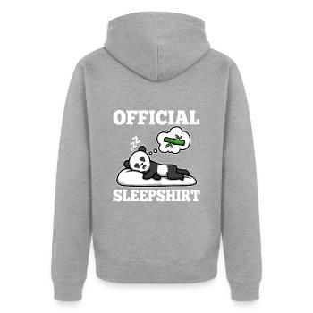 Chemise de nuit officielle Panda - Veste à capuche bio Premium Unisexe - gris chiné - Dos - Nico (187cm)